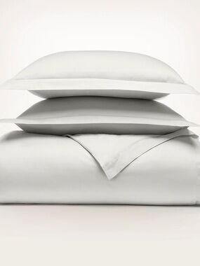 NWT $299 Boll & Branch Signature Hem Duvet & Sham Set - TWIN